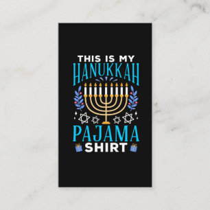 Weihnachten-Jude Hanukka Pajama Visitenkarte