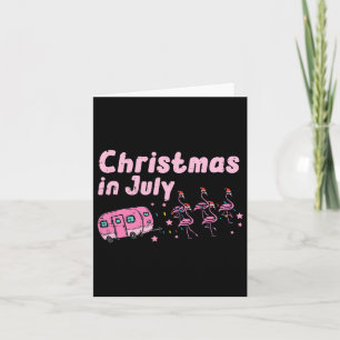 Weihnachten Juli Flamingos Camper Trailer Xmas Gir Karte