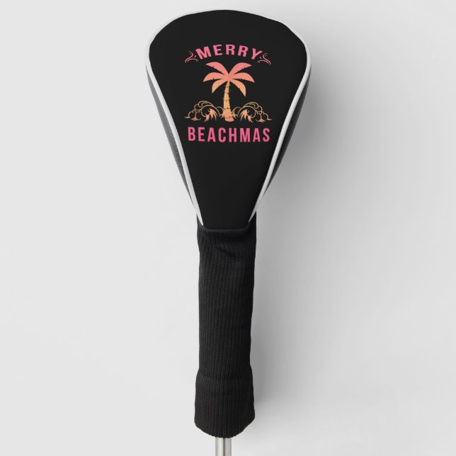 Weihnachten Juli Küste Strand Merry Beachmas Palm Golf Headcover (Vorderseite)