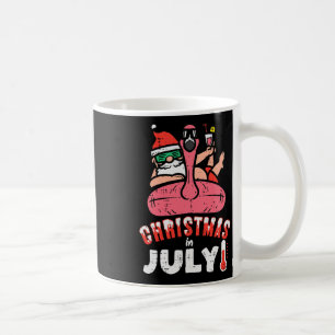 Weihnachten Juli Santa Flamingo Pool Schwimmkörper Kaffeetasse