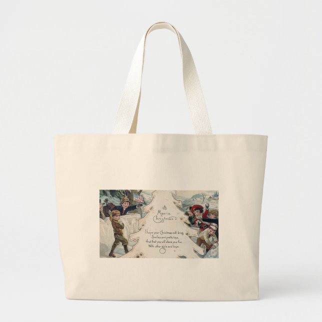 Weihnachten Jumbo Stoffbeutel (Vorne)