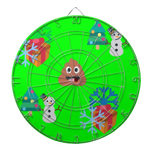 Weihnachten kackte Emoji Dartscheibe (vorne)