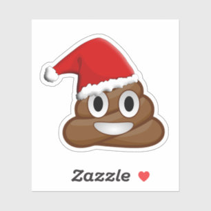 Weihnachten kackte emoji Niedlich Funny Aufkleber