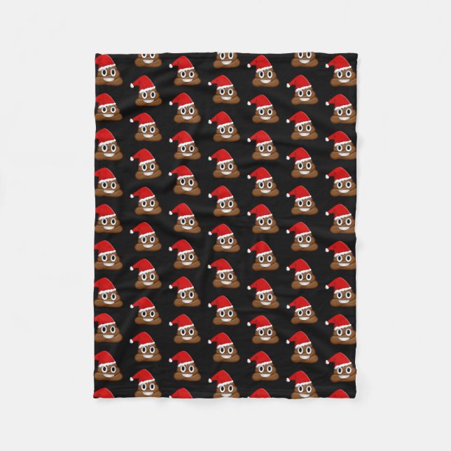 Weihnachten kackte emoji Niedlich Funny Pattern Fleecedecke (Vorderseite)