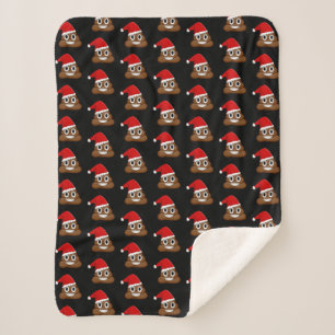 Weihnachten kackte emoji Niedlich Funny Pattern Sherpadecke