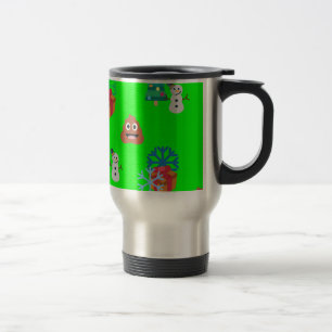 Weihnachten kackte Emoji Reisebecher