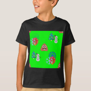 Weihnachten kackte Emoji T-Shirt