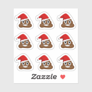 Weihnachten kackte Emojis Aufkleber
