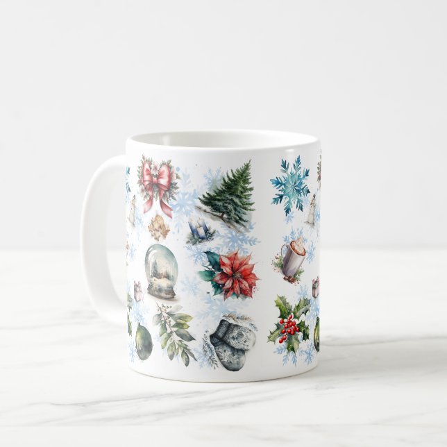 Weihnachten Kaffeetasse (Vorderseite Links)