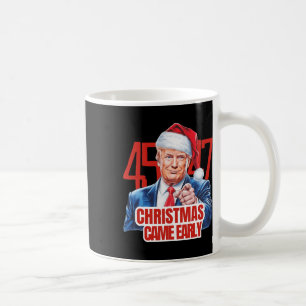Weihnachten kam Early Funny Donald Trump Santa Cla Kaffeetasse