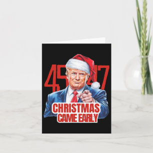 Weihnachten kam Early Funny Donald Trump Santa Cla Karte