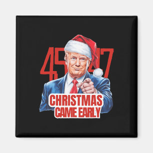 Weihnachten kam Early Funny Donald Trump Santa Cla Magnet