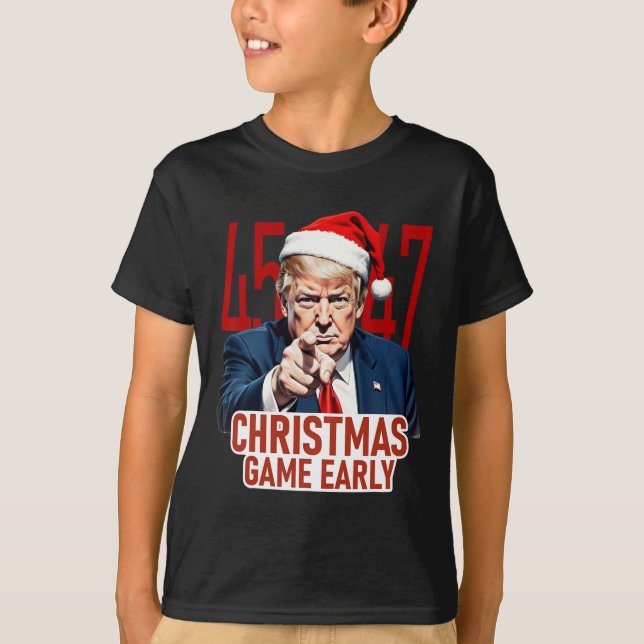 Weihnachten kam Early Funny Donald Trump Santa Cla T-Shirt (Vorderseite)