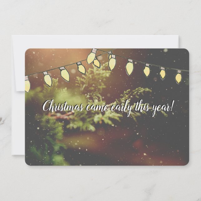 Weihnachten kam früh erwartet Weihnachtskarte (Vorderseite)