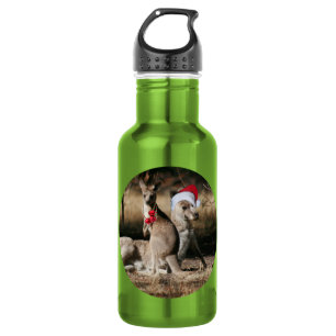 Weihnachten Kangaroos Australischer Stil Edelstahlflasche