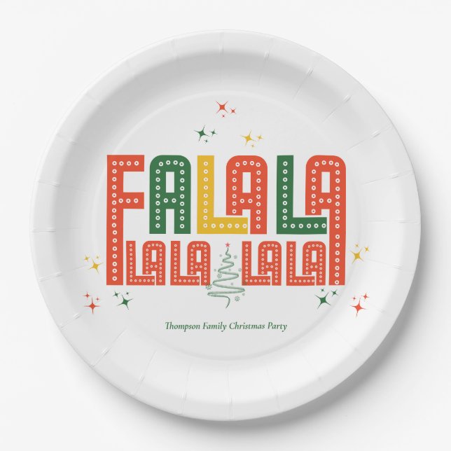 Weihnachten - Karaoke Kirche Pappteller (Vorderseite)