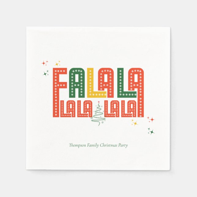 Weihnachten - Karaoke Kirche Serviette (Vorderseite)