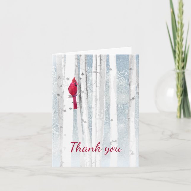 Weihnachten Kardinal Danke, dass du so segensreich Karte (Vorderseite)