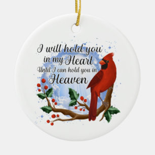 Weihnachten Kardinal, den ich dir im Herzen halte Keramik Ornament