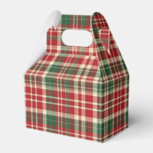 Weihnachten Kariert 01-GASTGESCHENK BOX, Gable Geschenkschachtel