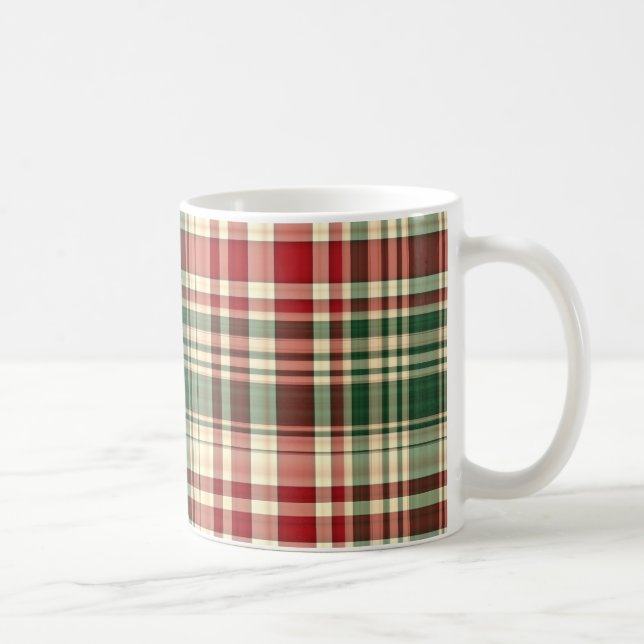 Weihnachten Kariert 06-11oz Kaffee Tasse (Rechts)