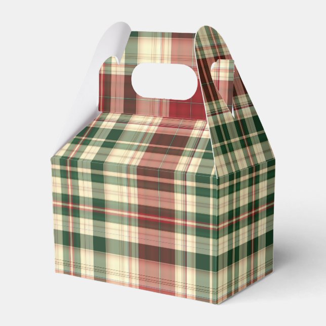 Weihnachten Kariert 14-GASTGESCHENK BOX, Gable Geschenkschachtel (Vorderseite)