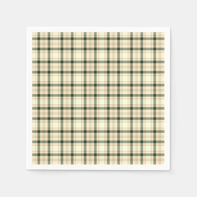 Weihnachten Kariert 16-PAPIERPARTY NAPKINS Serviette (Vorderseite)