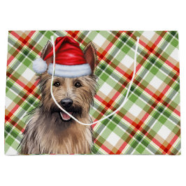 Weihnachten Kariert Berger Picard Dog Lover Holida Große Geschenktüte