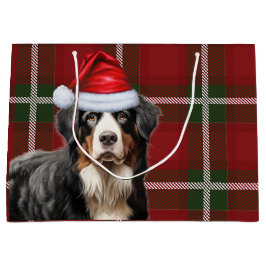 Weihnachten Kariert Bernese Mountain Dog Lover Url Große Geschenktüte