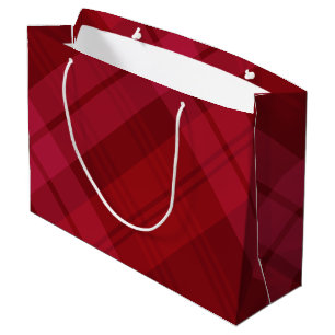 Weihnachten kariert fröhlich hell rosa und rot Fei Große Geschenktüte