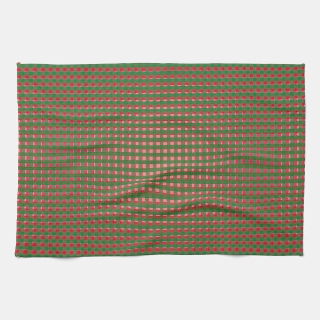 Weihnachten Kariert Geschirrtuch (Horizontal)