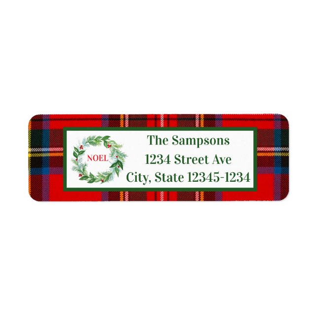 Weihnachten Kariert Handgemalt Kranz WEIHNACHTEN A (Vorne)