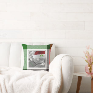 Weihnachten Kariert Keepake Foto Familienname Spaß Kissen