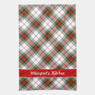 Weihnachten Kariert ~ Personalisiert Geschirrtuch