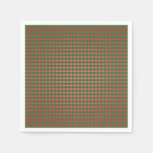 Weihnachten Kariert Serviette (Vorderseite)