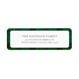 Weihnachten Kariert Tartan Green Custom Rücksendea