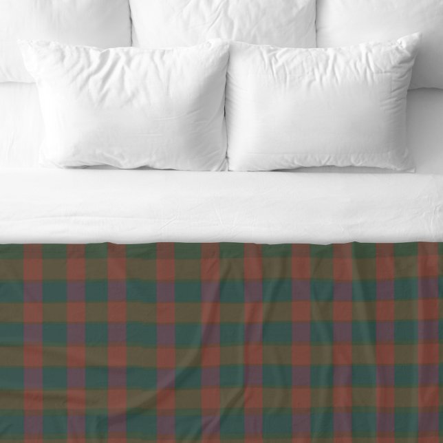 Weihnachten Kariert/Tartan Rot & Grün Fleece Blank (Traditional tartan/plaid red and green Christmas fleece blanket.)