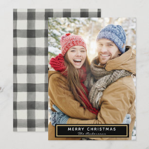 Weihnachten Karierte Fotokarte