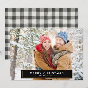 Weihnachten Karierte Fotokarte