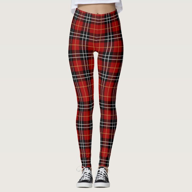 Weihnachten Karierte Ladys Leggings (Vorderseite)