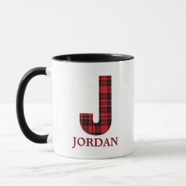 Weihnachten Karierten Personalisierten Kaffeepause Tasse