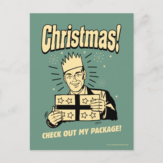 Weihnachten: Karo aus meinem Paket Feiertagspostkarte (Vorderseite)