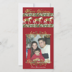 Weihnachten Karusselpferde Fotokarte