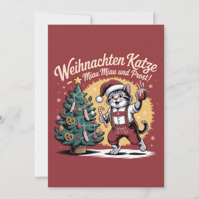 Weihnachten Katze - Christmas Cat (Vorderseite)
