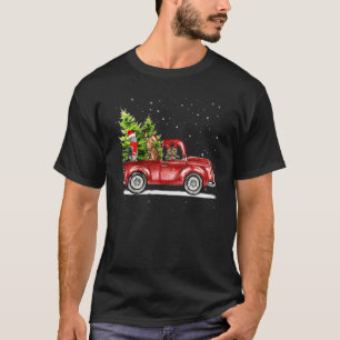 Weihnachten Katzenritt Roter LKW Xmas Weihnachtsma T-Shirt