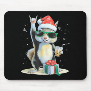 Weihnachten Kawaii Eichhörnchen Bubble Tea Boba Ei Mousepad