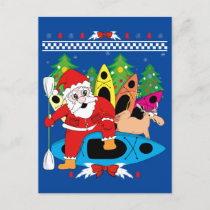 Weihnachten Kayak Santa Kayaker Xmas Kayaking Love Postkarte