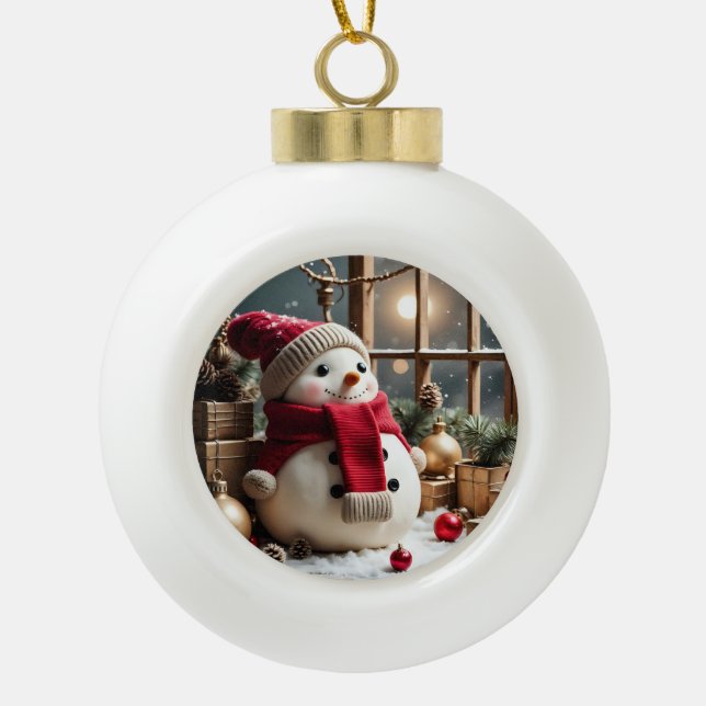 Weihnachten - Keramik Ball Ornament (Vorderseite)