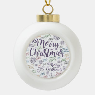 Weihnachten Keramik Ball Ornament, Frohe Weihnacht Keramik Kugel-Ornament