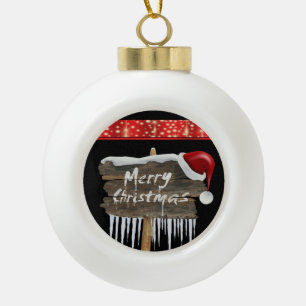 Weihnachten Keramik Ball Ornament, Frohe Weihnacht Kugel-Ornament